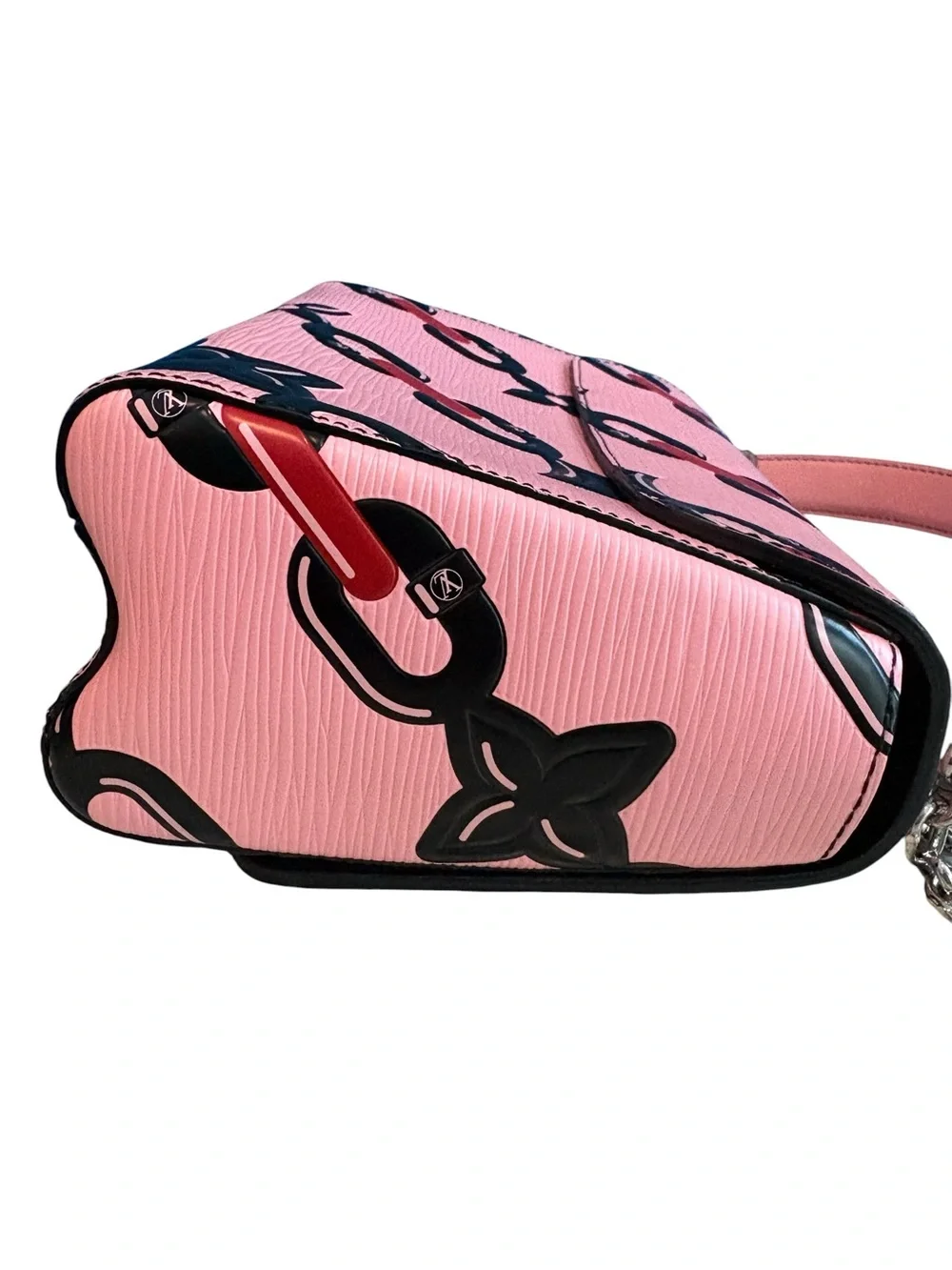 Louis Vuitton Flower Twist Shoulder Bag with Silver Hardware
